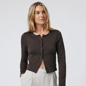 Halo Cardigan in Dark Java Heather